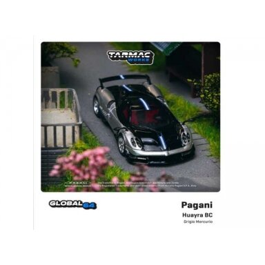 PRE-ORD3R Tarmac Modeliukas 1/64 Pagani Huayra BC, grigio mercurio PRE-ORD3R Tarmac Modeliukas 1/64 Pagani Huayra BC, grigio mercurio