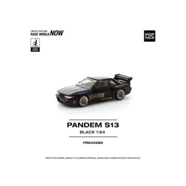 Pop Race Modeliukas 1/64 Pandem S13,black Pop Race Modeliukas 1/64 Pandem S13,black