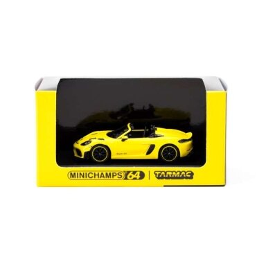 PRE-ORD3R Tarmac Modeliukas 1/64 Porsche 718 Spyder RS, racing yellow