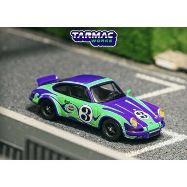 Tarmac Modeliukas 1/64 Porsche 911 2.8 RSR #3 *Psychodelic*, purple/green Tarmac Modeliukas 1/64 Porsche 911 2.8 RSR #3 *Psychodelic*, purple/green