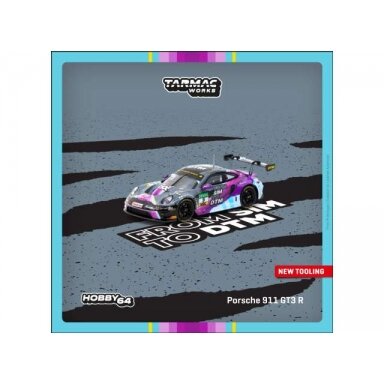 Tarmac Modeliukas 1/64 Porsche 911 GT3 R, Tim Heinemann DTM 2023, black/purple (yra Sandėlyje)
