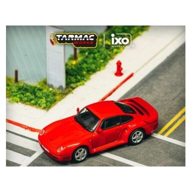 Tarmac Modeliukas 1/64 Porsche 959, red