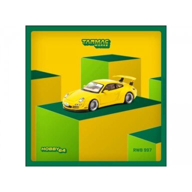 Tarmac Modeliukas 1/64 Porsche RWB 997 *Notting Hill*, yellow Tarmac Modeliukas 1/64 Porsche RWB 997 *Notting Hill*, yellow