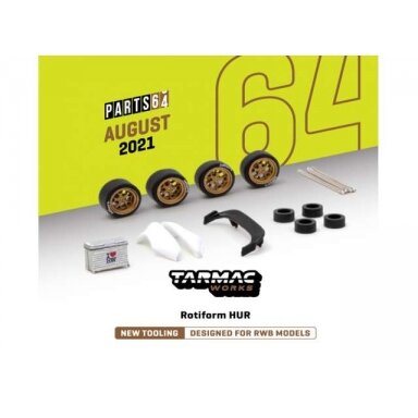 Tarmac Modeliukas 1/64 Rotiform HUR Designed for RWB Models, gold Tarmac Modeliukas 1/64 Rotiform HUR Designed for RWB Models, gold