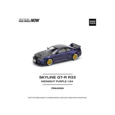 Pop Race Modeliukas 1/64 Skyline GT-R R33 Nismo, midnight purple (yra Sandėlyje) Pop Race Modeliukas 1/64 Skyline GT-R R33 Nismo, midnight purple (yra Sandėlyje)