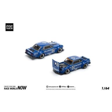PRE-ORD3R Pop Race Modeliukas 1/64 Skyline GT-R V8 Drift Hakosuka *Calsonic*, blue PRE-ORD3R Pop Race Modeliukas 1/64 Skyline GT-R V8 Drift Hakosuka *Calsonic*, blue