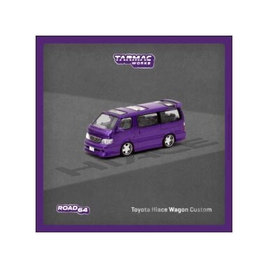 Tarmac Modeliukas 1/64 Toyota Hiace Wagon Custom, purple Tarmac Modeliukas 1/64 Toyota Hiace Wagon Custom, purple