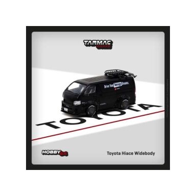 PRE-ORD3R Tarmac Modeliukas 1/64 Toyota Hiace Widebody, black PRE-ORD3R Tarmac Modeliukas 1/64 Toyota Hiace Widebody, black