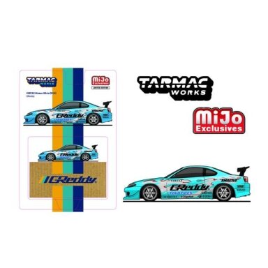 Tarmac Modeliukas 1/64 Vertex Nissan Silvia S15 *GReddy*, blue (yra Sandėlyje) Tarmac Modeliukas 1/64 Vertex Nissan Silvia S15 *GReddy*, blue (yra Sandėlyje)