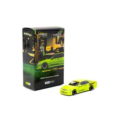 Tarmac Modeliukas 1/64 VERTEX Toyota Mark II JZX100, light green Tarmac Modeliukas 1/64 VERTEX Toyota Mark II JZX100, light green