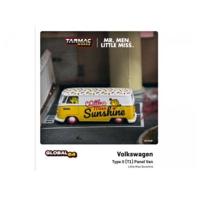 PRE-ORD3R Tarmac Modeliukas 1/64 Volkswagen Type II (T1) Panel Van *Mr. Men Little Miss Little Miss Sun PRE-ORD3R Tarmac Modeliukas 1/64 Volkswagen Type II (T1) Panel Van *Mr. Men Little Miss Little Miss Sun