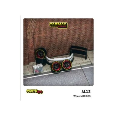 Tarmac Modeliukas 1/64 Wheels set AL13 Wheels DC 003 Package Includes: 4x Rims / 4x Tires / 2 Tarmac Modeliukas 1/64 Wheels set AL13 Wheels DC 003 Package Includes: 4x Rims / 4x Tires / 2