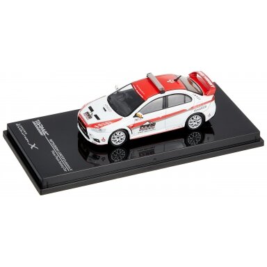 PRE-ORD3R Tarmac Modeliukas Mitsubishi Lancer Evo X Pikes Peak Safety Car, white/red PRE-ORD3R Tarmac Modeliukas Mitsubishi Lancer Evo X Pikes Peak Safety Car, white/red