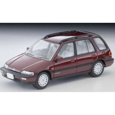 PRE-ORD3R Tomica Limited Vintage Modeliukas 1/64 1990 Honda Civic Shuttle 56i, red PRE-ORD3R Tomica Limited Vintage Modeliukas 1/64 1990 Honda Civic Shuttle 56i, red