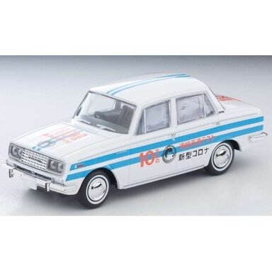 PRE-ORD3R Tomica Limited Vintage Modeliukas 1/64 Toyopet Corona 1500 DX Continuous High Speed Test car, white/blue PRE-ORD3R Tomica Limited Vintage Modeliukas 1/64 Toyopet Corona 1500 DX Continuous High Speed Test car, white/blue