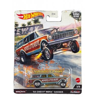 Hot Wheels Premium 64 Chevy Nova Wagon Gasser