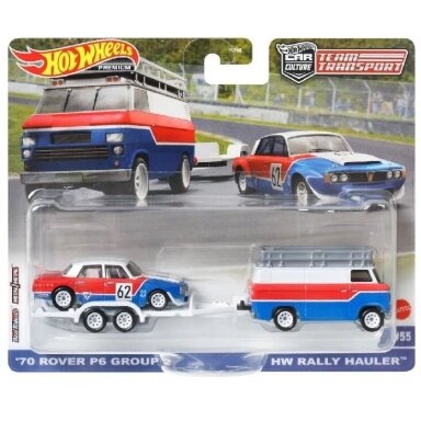 Hot Wheels Premium Team Transport ’70 Rover P6 Group 2 / HW Rally Hauler