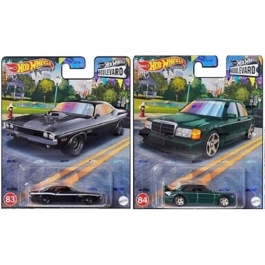 Hot Wheels Premium 84. Mercedes-Benz 190 E 2.5-16 + 83. ’70 Dodge HEMI Challenger Hot Wheels Premium 84. Mercedes-Benz 190 E 2.5-16 + 83. ’70 Dodge HEMI Challenger