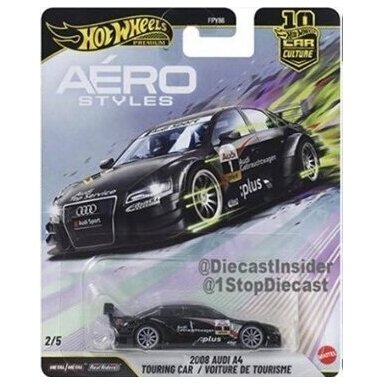 PRE-ORDER Hot Wheels Aerostyles 2026 2004 Audi A4 DTM Touring Car Black PRE-ORDER Hot Wheels Aerostyles 2026 2004 Audi A4 DTM Touring Car Black