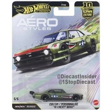 Hot Wheels Aerostyles 2026 Modeliukas Custom '70 Chevrolet Nova Green (yra Sandėlyje) Hot Wheels Aerostyles 2026 Modeliukas Custom '70 Chevrolet Nova Green (yra Sandėlyje)