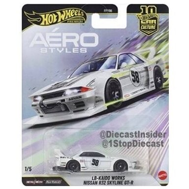 Hot Wheels Aerostyles 2026 LB-Kaido Works Nissan R32 Skyline GT-R White Hot Wheels Aerostyles 2026 LB-Kaido Works Nissan R32 Skyline GT-R White