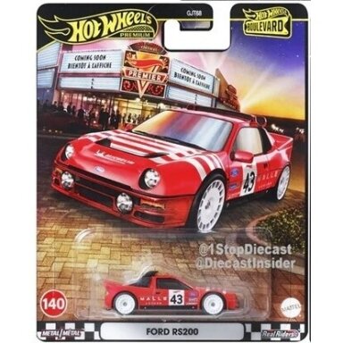 Hot Wheels Boulevard Premium Modeliukas Ford RS2000, red (yra Sandėlyje) Hot Wheels Boulevard Premium Modeliukas Ford RS2000, red (yra Sandėlyje)