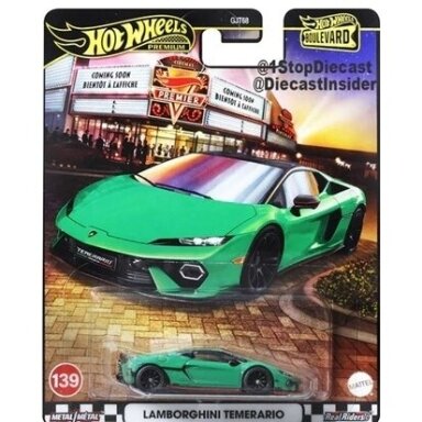 Hot Wheels Boulevard Premium Modeliukas Lamborghini Temerario Green (yra Sandėlyje) Hot Wheels Boulevard Premium Modeliukas Lamborghini Temerario Green (yra Sandėlyje)