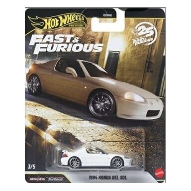 Hot Wheels Fast and Furious Modeliukas Honda del Sol (F1) White (yra Sandėlyje)