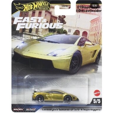 Hot Wheels Fast and Furious Modeliukas Lamborghini Gallardo LP570-4 Superleggera Gold (yra Sandėlyje) Hot Wheels Fast and Furious Modeliukas Lamborghini Gallardo LP570-4 Superleggera Gold (yra Sandėlyje)