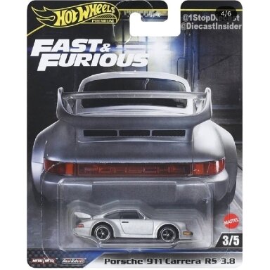 Hot Wheels Fast and Furious Modeliukas Porsche 911 Carrera RS 3.8 (yra Sandėlyje) Hot Wheels Fast and Furious Modeliukas Porsche 911 Carrera RS 3.8 (yra Sandėlyje)