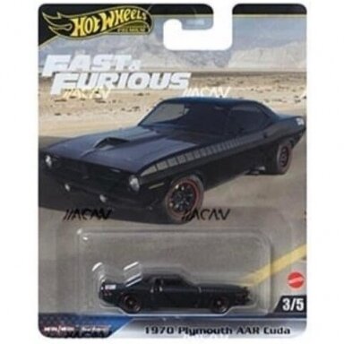 Hot Wheels Fast Furious Premium 1970 Plymouth Aar Cuda, black 4/5 Hot Wheels Fast Furious Premium 1970 Plymouth Aar Cuda, black 4/5