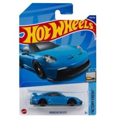 Hot Wheels Porsche 911 GT3, blue Long Card