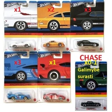 Hot Wheels Porsche Celebration Porsche Set of 10 (Porsche 356 Speedster, 911, 944 Turbo, 935, 718 Cayman GT4)