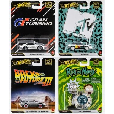 PRE-ORDER Hot Wheels Premium 2026 Pop Culture/Entertainment Series Modeliukų rinkinys (Porsche 911 GT3 RS (992),Rick's Ship,1984 Corvette MTV, Time Machine 50's Version) PRE-ORDER Hot Wheels Premium 2026 Pop Culture/Entertainment Series Modeliukų rinkinys (Porsche 911 GT3 RS (992),Rick's Ship,1984 Corvette MTV, Time Machine 50's Version)