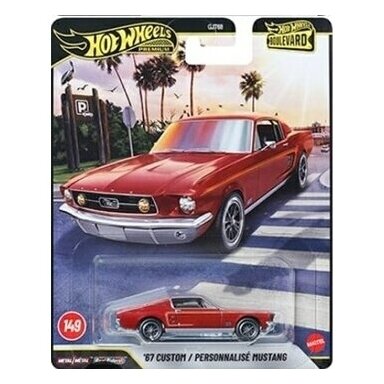 Hot Wheels Premium Boulevard series 146-150 Modeliukas Custom 67 Mustang Red (yra Sandėlyje)
