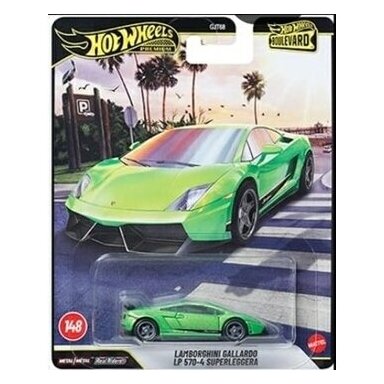 Hot Wheels Premium Boulevard series 146-150 Modeliukas Lamborghini Gallardo LP 570-4 Superleggera Green (yra Sandėlyje)