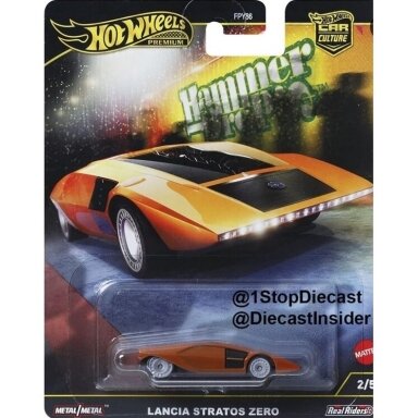 Hot Wheels Premium Car Culture Hammer Drop Lancia Stratos Zero Hot Wheels Premium Car Culture Hammer Drop Lancia Stratos Zero