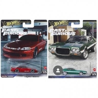 Hot Wheels Premium Fast & Furious Toyota Soarer + ’72 Ford Gran Torino Sport