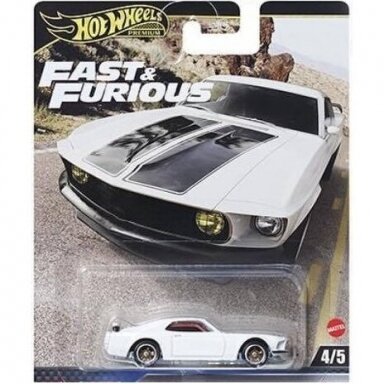 Hot Wheels Premium 1969 Ford Mustang Boss 302 White Fast & Furious Hot Wheels Premium 1969 Ford Mustang Boss 302 White Fast & Furious