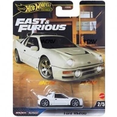 Hot Wheels Fast Furious Premium Ford RS200, white 2/5