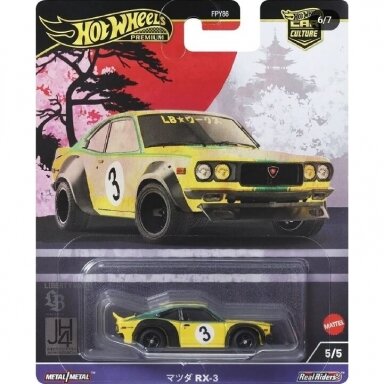 Hot Wheels Premium Japan Historic #4 Mazda RX3, green/yellow Hot Wheels Premium Japan Historic #4 Mazda RX3, green/yellow