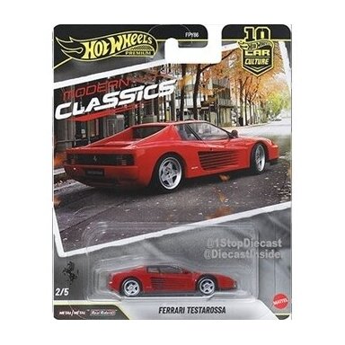 Hot Wheels Premium Modern Classics 2026 Modeliukas Ferrari Testarossa Red (yra Sandėlyje)
