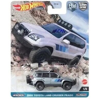 Hot Wheels Premium Off Road 2005 Toyota Land Cruiser Prado, silver 1/5 Hot Wheels Premium Off Road 2005 Toyota Land Cruiser Prado, silver 1/5