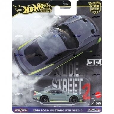Hot Wheels Premium Slide Street 2 2024 2018 Ford Mustang RTR Spec 5, 5/5
