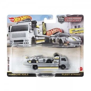 Hot Wheels Premium Team Transport Garage Legends Porsche 934.5 Fleet Street, silver
