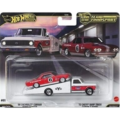 Hot Wheels Premium Team Transport Chevrolet Corvair Yenko Stinger + 1972 Chevrolet Ramp Truck