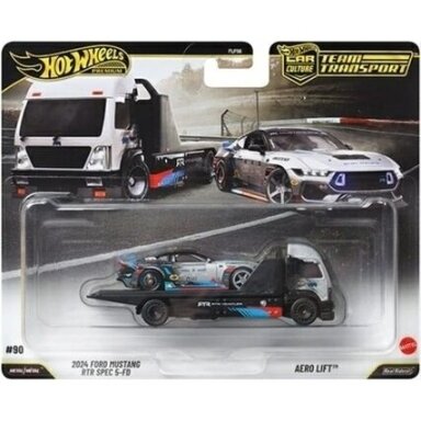 PRE-ORDER Hot Wheels Premium Team Transport Ford Mustang RTR + Aero Lift
