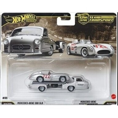 Hot Wheels Premium Team Transport Mercedes Benz 300 SLR Uhlenhaut + 1955 Mercedes-Benz *Blaues Wunder*