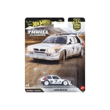 Hot Wheels Premium Thrill Climbers Modeliukas Lancia Delta S4 #7, white Hot Wheels Premium Thrill Climbers Modeliukas Lancia Delta S4 #7, white