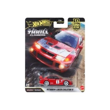 Hot Wheels Premium Thrill Climbers Modeliukas Mitsubishi Lancer Evolution VI #1, red (yra Sandėlyje) Hot Wheels Premium Thrill Climbers Modeliukas Mitsubishi Lancer Evolution VI #1, red (yra Sandėlyje)